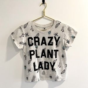 Crazy Plant Lady Cropped Tee 🌱